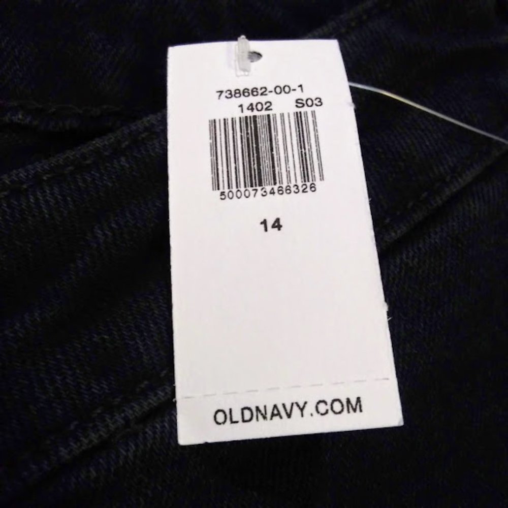 *OLD NAVY CURVY*O.G. STRAIGHT JEANS*DISTRESSED *WOMEN 14W*BUTTON FLY*NWT* - Picture 3 of 11